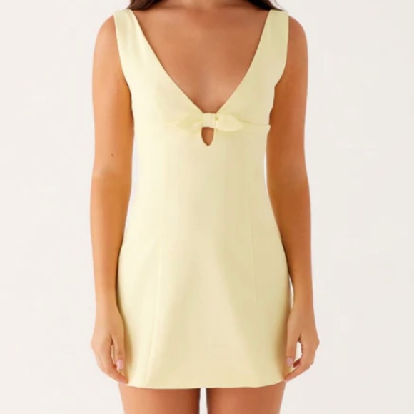 Yellow semi formal mini dress-peppermayo - Picture 2 of 5